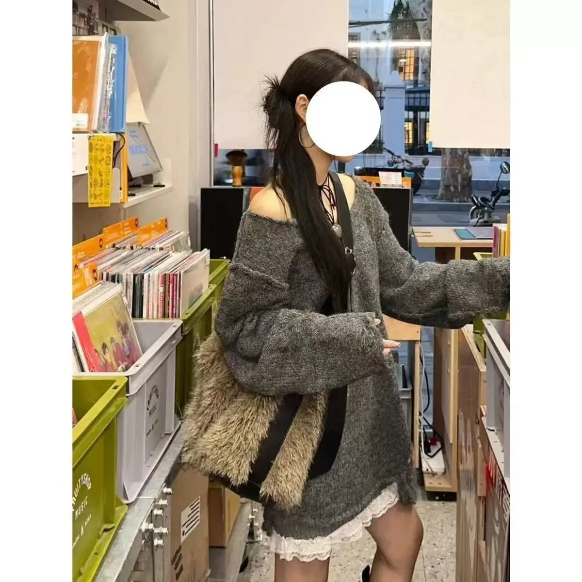 Women New Plush Tote Bags Fashion Commuter Large Capacity Korean Versatile Single Shoulder Cross Bag