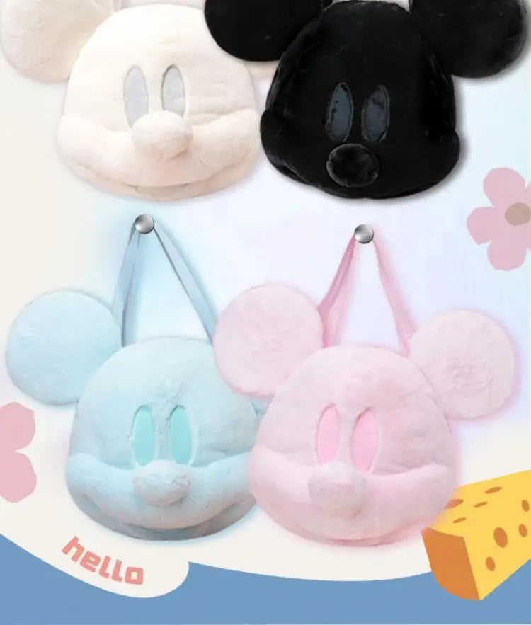 Mickey Big Head Bag Single Shoulder Bag Cartoon Mickey Toys Girlfriend Kawaii Surprise Christmas Birthday Gifts