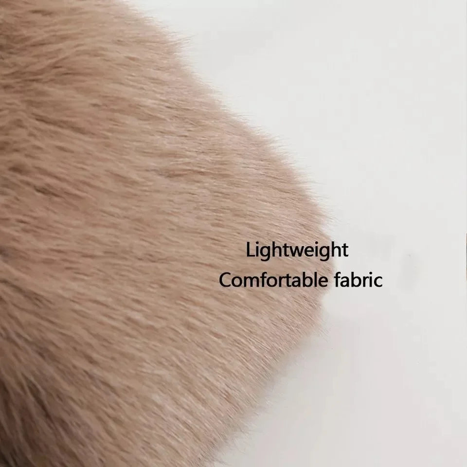 Women's Autumn and Winter Handbag Imitation Fur Fashion Hundred with Plush Bag Solid Color Large Capacity Zipper Shoulder Bag