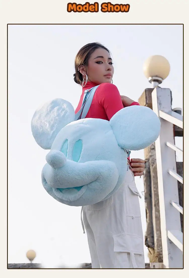 Mickey Big Head Bag Single Shoulder Bag Cartoon Mickey Toys Girlfriend Kawaii Surprise Christmas Birthday Gifts