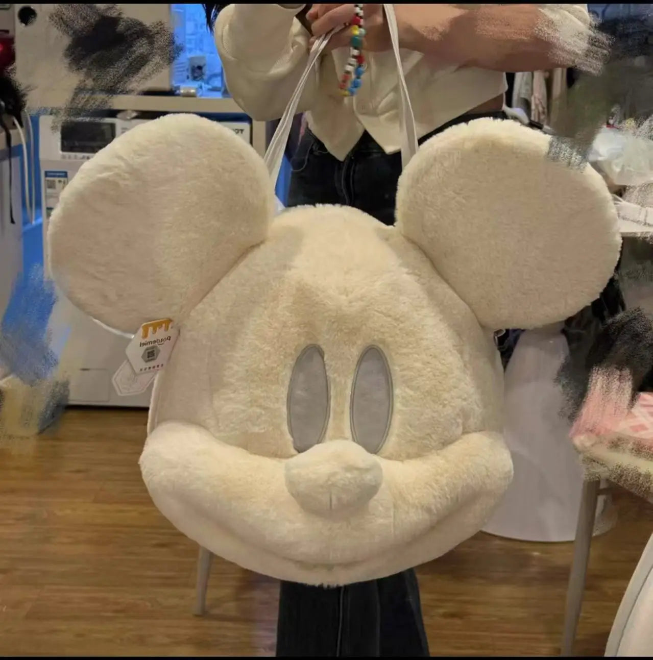 Mickey Big Head Bag Single Shoulder Bag Cartoon Mickey Toys Girlfriend Kawaii Surprise Christmas Birthday Gifts