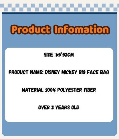 Mickey Big Head Bag Single Shoulder Bag Cartoon Mickey Toys Girlfriend Kawaii Surprise Christmas Birthday Gifts