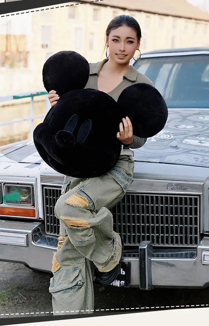 Mickey Big Head Bag Single Shoulder Bag Cartoon Mickey Toys Girlfriend Kawaii Surprise Christmas Birthday Gifts