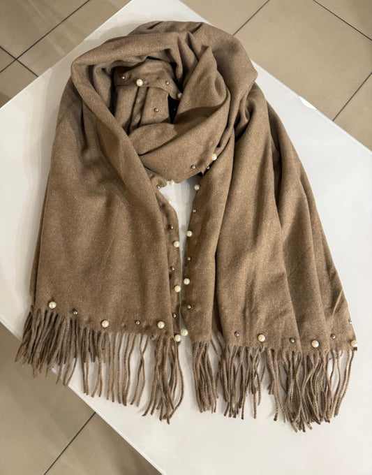 Eleganter Schal mit Perlen - Lalu-boutique
