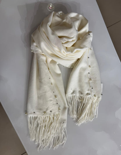 Eleganter Schal mit Perlen - Lalu-boutique